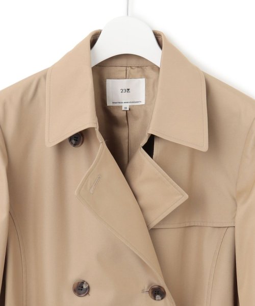 コットンポリエステルギャバジン ロング トレンチコート ロング コットンポリエステルギャバジン トレンチコート R2601168616(19734円)