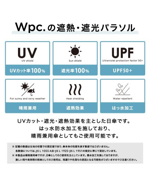 Wpc．(Wpc．)/【Wpc.公式】日傘 ベビーパラソル 50cm 完全遮光 遮熱 UVカット100％ 晴雨兼用 コンパクト レディース 折りたたみ傘/img04