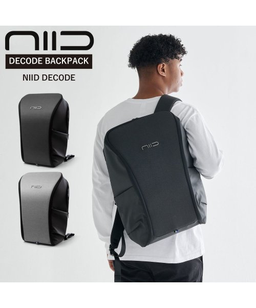 NIID ニード リュック バッグ バックパック デコード メンズ レディース 18L DECODE BACKPACK ブラック グレー 黒 NIID DECODE BACKPACK ニード