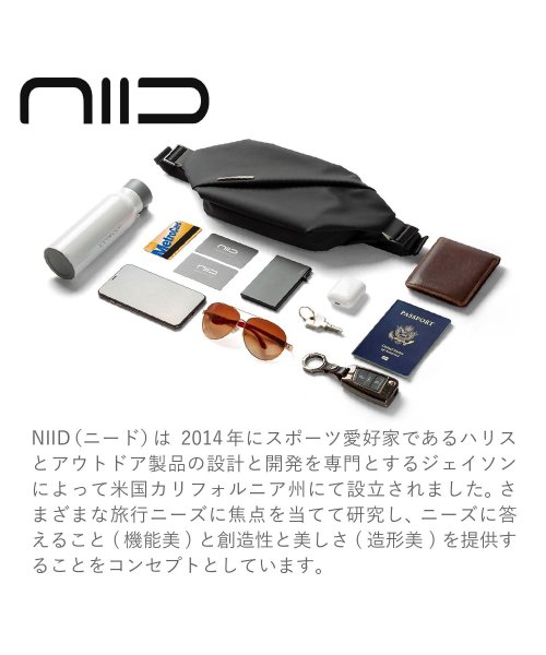 NIID(ニード)/ NIID ニード ショルダーバッグ チェストバッグ メンズ レディース 約2L 撥水 RADIANT R0 ブラック ネイビー ブルー 黒/img09