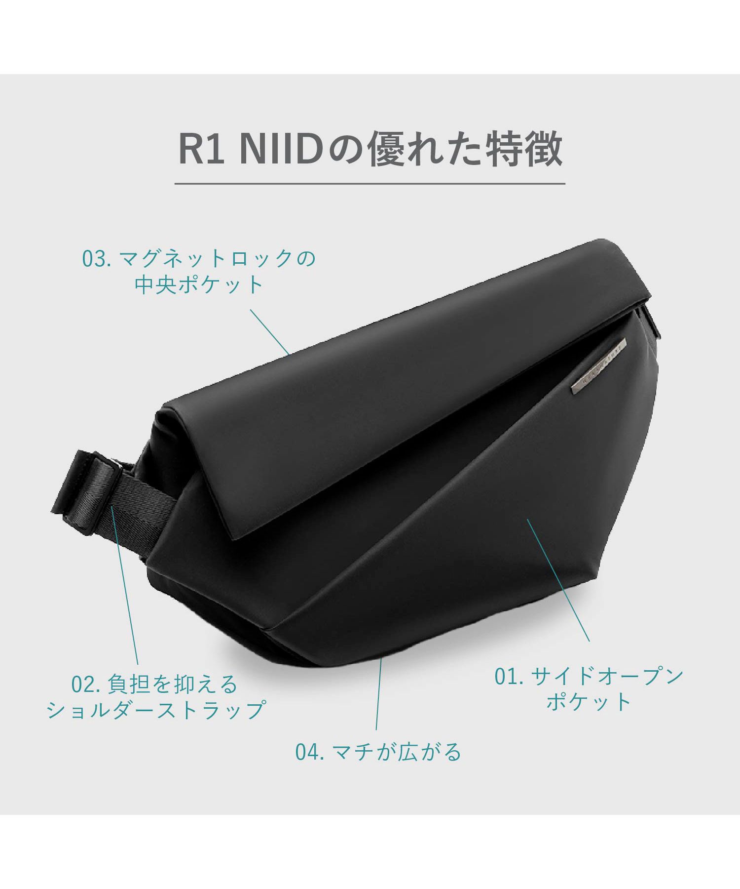 INDIGONIID ニード Radiant R1 Urban Sling チェストバッグ