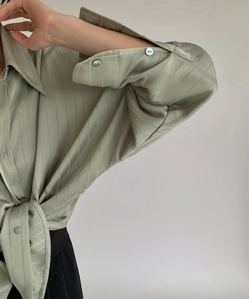 SEU(エスイイユウ)/ゆるサテンシャツ サテン シャツ ゆったり オフィスカジュアル 韓国ファッション 秋冬/img18