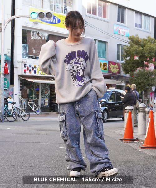 1111clothing(ワンフォークロージング)/カーゴパンツ メンズ ワイドパンツ デニム レディース ジーンズ ジーパン ボトムス バルーンパンツ イージーパンツ ドローコード 大きいサイズ/img08