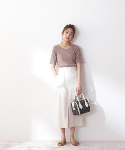 N Natural Beauty Basic(エヌナチュラルビューティベーシック)/三角テレコ半袖Ｔシャツ/img28