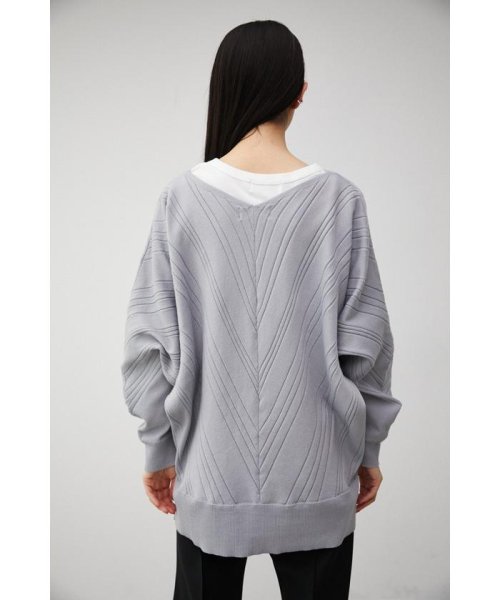 AZUL by moussy(アズールバイマウジー)/BIAS RIB LOOSE KNIT TOPS/img42