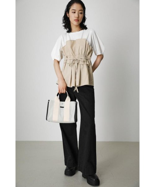 AZUL by moussy(アズールバイマウジー)/SQUARE CANVAS TOTE BAG/img11