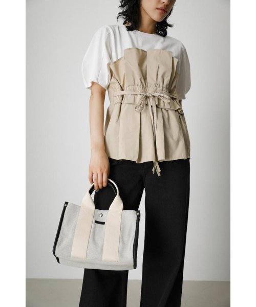 AZUL by moussy(アズールバイマウジー)/SQUARE CANVAS TOTE BAG/img12