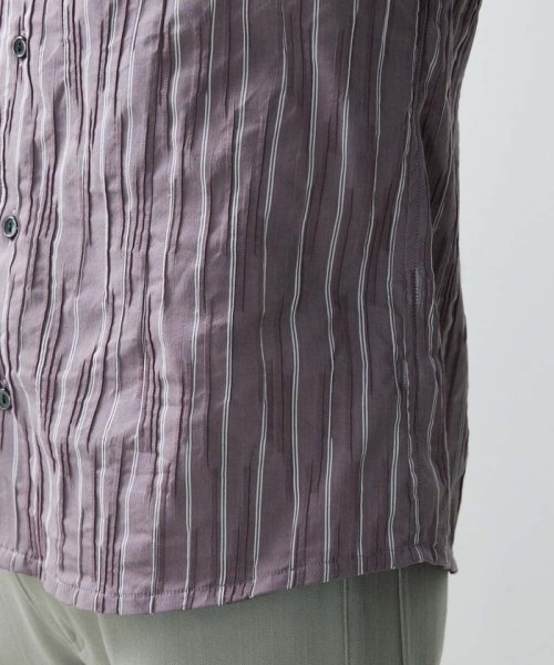 MICHEL KLEIN HOMME(ミッシェルクランオム)/【2023年モデル】《日本製》ストライプタックスタンドシャツ/img12