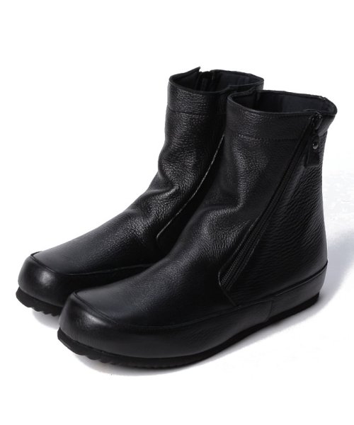 JSハートレーベル☆サイドジップ本革インヒールショートブーツaw 