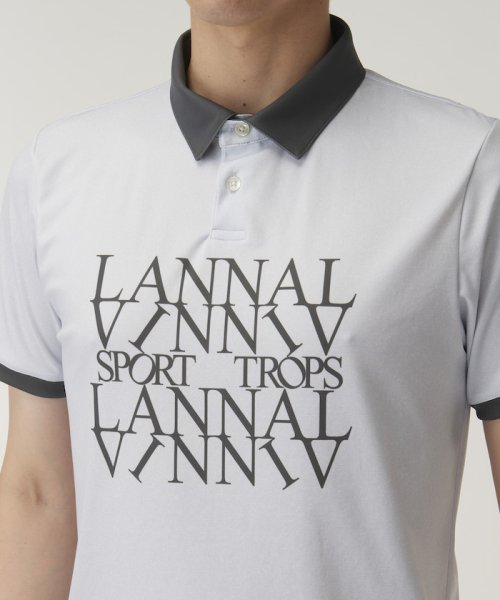 LANVIN SPORT(ランバン スポール)/【25周年】ロゴパネルプリント半袖シャツ【ECO/吸汗/UPF50+】【アウトレット】/img05