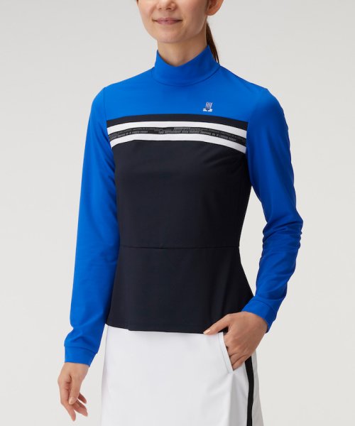 LANVIN SPORT(ランバン スポール)/【25周年】ぺプラムシルエットモックネック長袖シャツ【EXcDRY/吸汗速乾/UV】【アウトレット】/img07