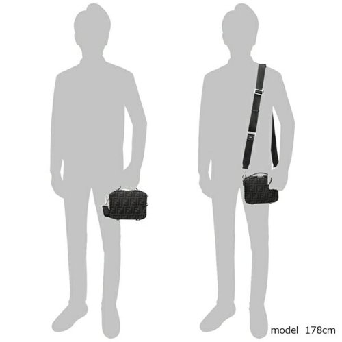 フェンディ ショルダーバッグ ミニバッグ FFモチーフ ブラック メンズ FENDI 7VA552 AG0M F0NPN FENDI フェンディ ショルダーバッグ ミニバッグ FFモチーフ ブラック メンズ 7VA552 AG0M