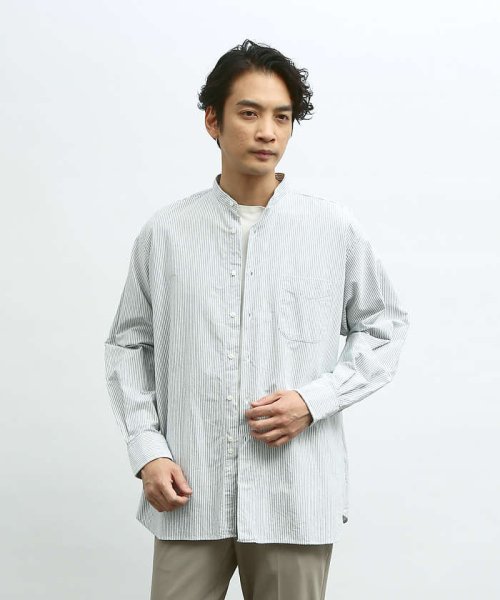 ABAHOUSE(ABAHOUSE)/【Individualized shirts】別注 / ストライプ バンドカラー/img03