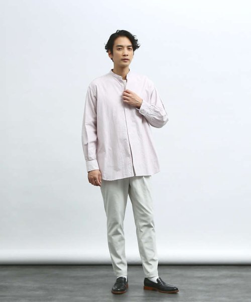 ABAHOUSE(ABAHOUSE)/【Individualized shirts】別注 / ストライプ バンドカラー/img04