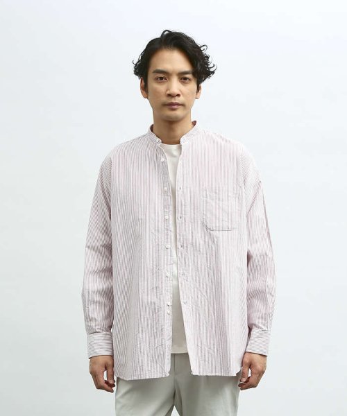 ABAHOUSE(ABAHOUSE)/【Individualized shirts】別注 / ストライプ バンドカラー/img17