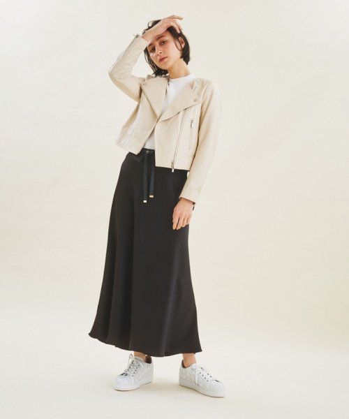 レザーノーカラーライダース 