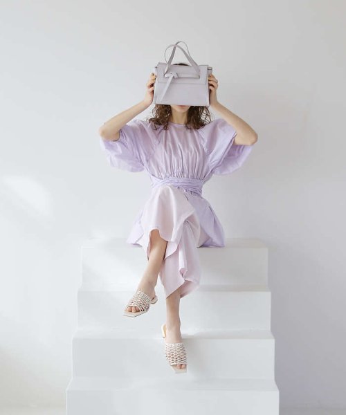 Knoty/レザーベルテッドトートBAG(mini) 0背胴