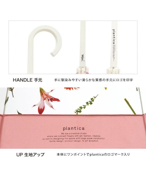 Wpc．(Wpc．)/【Wpc.公式】ビニール傘 [plantica×Wpc.]フラワーアンブレラ プラスティック 65cm レディース 長傘/img07