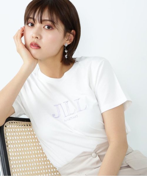 JILL by JILL STUART(ジル バイ ジル スチュアート)/シシュウロゴTシャツ　WEB限定カラー：バイカラー　ラベンダー/img26