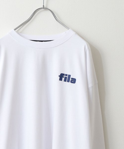 ZIP FIVE(ジップファイブ)/ユニセックス ビッグシルエット ドロップショルダー高密度天竺左胸プリントロゴ長袖Tシャツ/img09