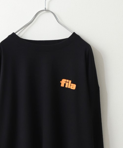 ZIP FIVE(ジップファイブ)/ユニセックス ビッグシルエット ドロップショルダー高密度天竺左胸プリントロゴ長袖Tシャツ/img11