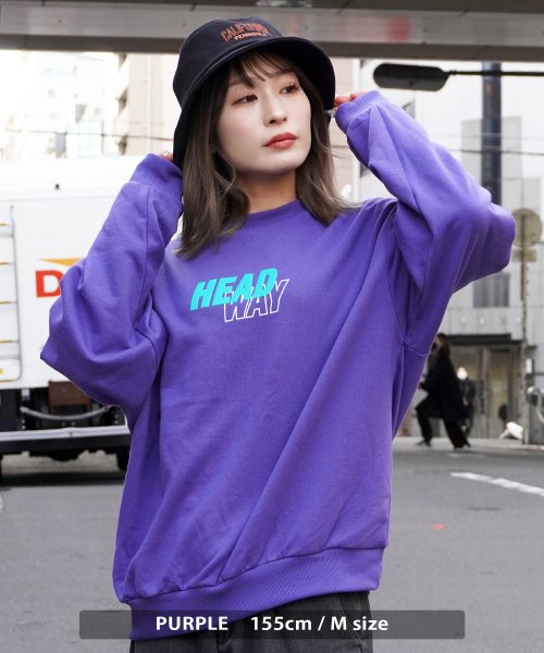 1111clothing(ワンフォークロージング)/オーバーサイズ トレーナー メンズ スウェット レディース ビッグトレーナー クルーネック 長袖 プルオーバー メンズ トップス 英字 ロゴ プリント/img10