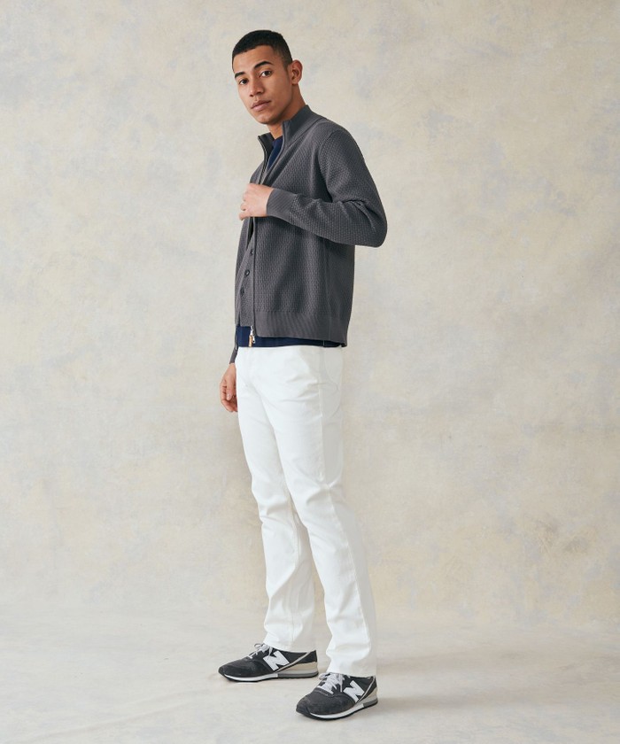 ニットカーディガン High twist links】フルジップカーディガン(505150234)｜HANKYU MEN'S