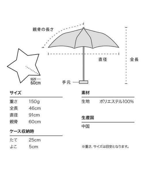 Wpc．(Wpc．)/【Wpc.公式】雨傘 スターリフレクションアンブレラ 60cm 反射 レディース 折りたたみ傘/img07