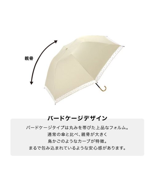 Wpc．(Wpc．)/【Wpc.公式】日傘 遮光ドーム リムオーガンジードット ミニ 55cm 完全遮光 UVカット100％ 遮熱 晴雨兼用 大きめ レディース 折り畳み傘/img05