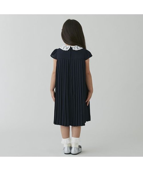 2024年新作入荷 petitmain プティマインレース衿プリーツOP+JKセット 