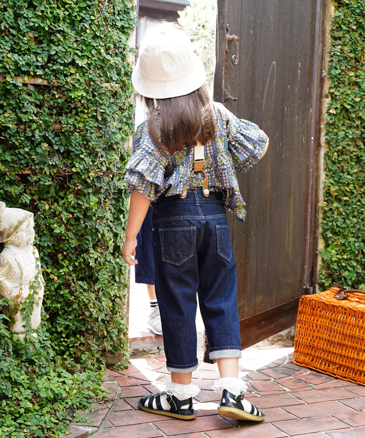 FITH フィス サスペンダー付きデニムパンツ
