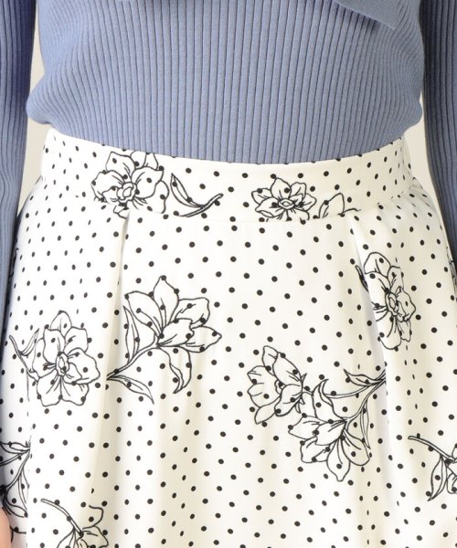 LAISSE PASSE(レッセ・パッセ)/フラワー刺繍ドットスカート/img07