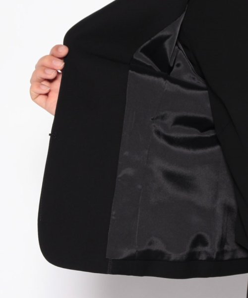 【洗える】【喪服】ノーカラージャケット＆ボウタイ風セミフレアワンピース /レディース/ブラックフォーマル/卒業式（卒園式）入学式（入園式）七五三・お宮参り あり ■なし 喪服 入学式 七五三 卒業式 洗える 卒園式 入園式 ジャケット 東京ソワール デザイン セレモニー 結婚式 お宮参り 礼服 生地感 薄い 厚い 透け感 伸縮性 光沢感 裏生地