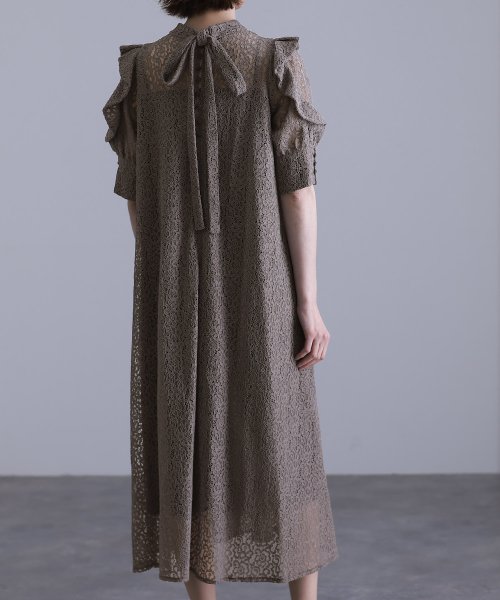 ハイネックショルダーフリルワンピース  JSB1439822033(11000円)