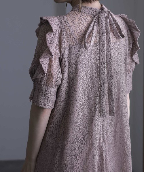 ハイネックショルダーフリルワンピース  JSB1439822033(11000円)