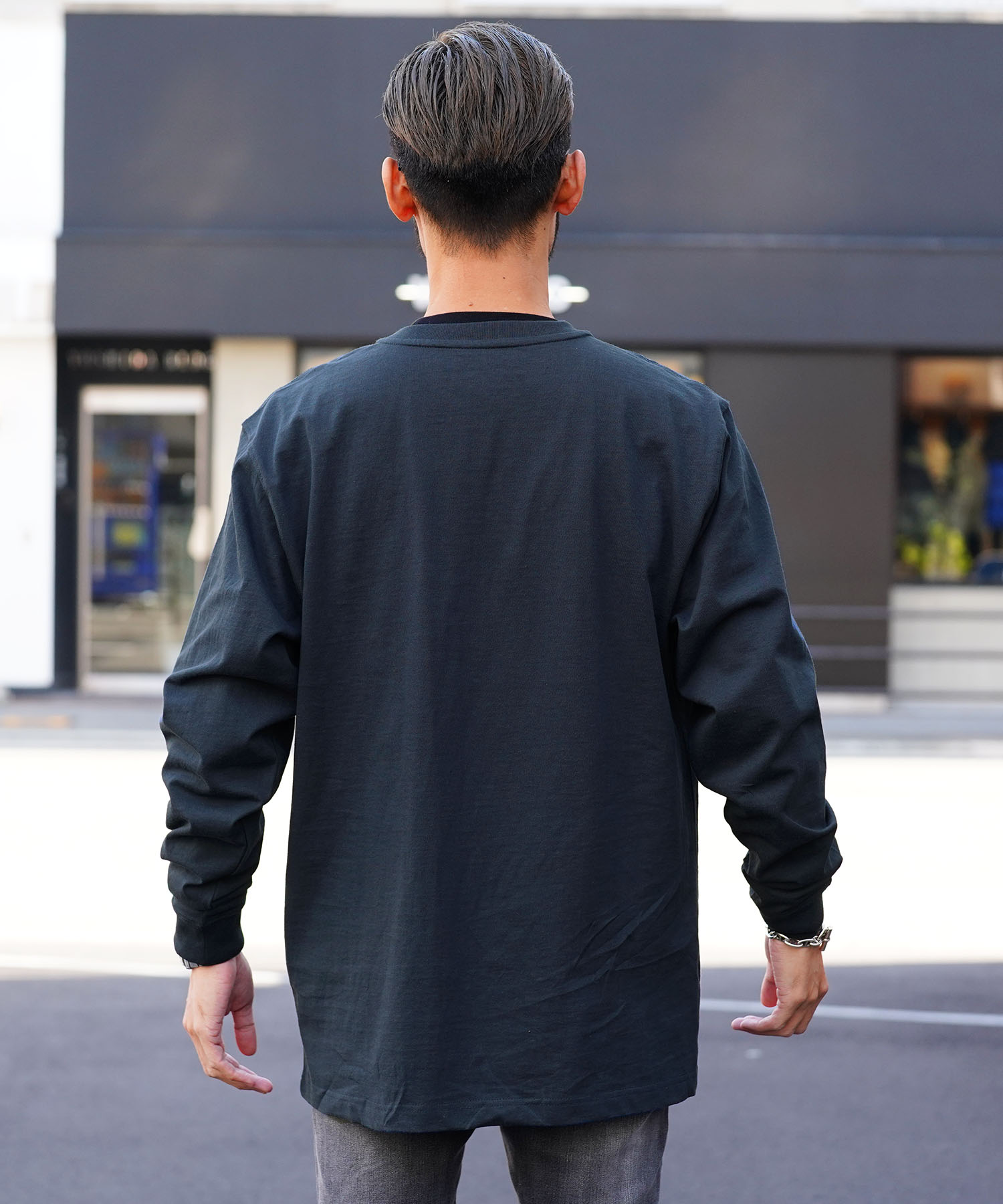 カーハート Carhartt Loose Fit ヘンリーネック ロングTシャツ ロンT メンズM /eaa346029