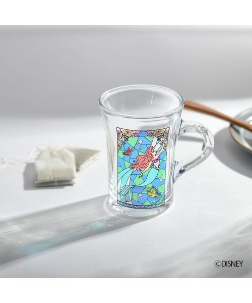DISNEY(DISNEY)/ディズニー リトルマーメイド ステンドグラス風 マグカップ 230ml　強化ガラス/img02
