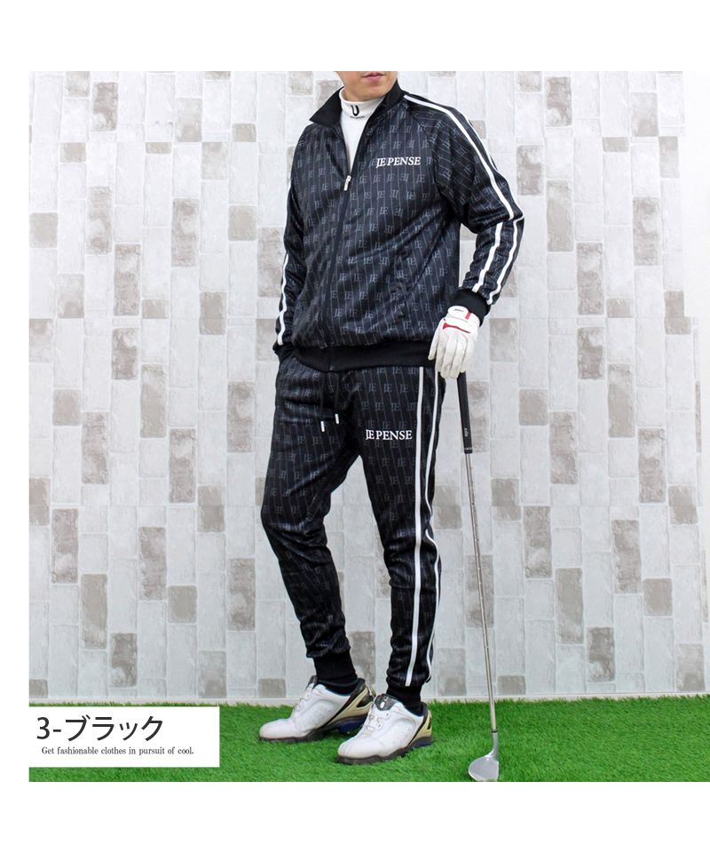 ゴルフ セットアップ メンズ 上下セット ゴルフウェア ビッグロゴ
