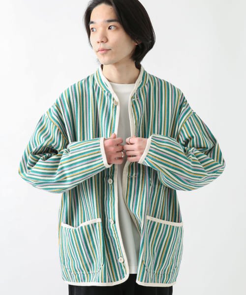 URBAN RESEARCH Sonny Label(アーバンリサーチサニーレーベル)/『別注』ARMY TWILL　Stripe Stand Collor Shirts/img02