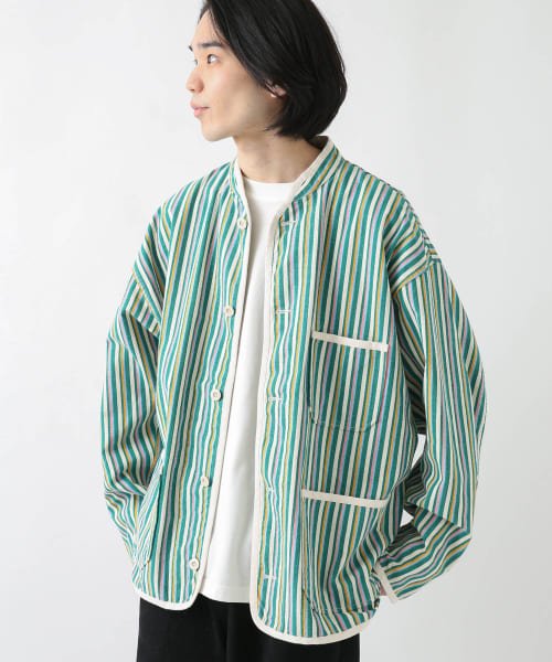 URBAN RESEARCH Sonny Label(アーバンリサーチサニーレーベル)/『別注』ARMY TWILL　Stripe Stand Collor Shirts/img04