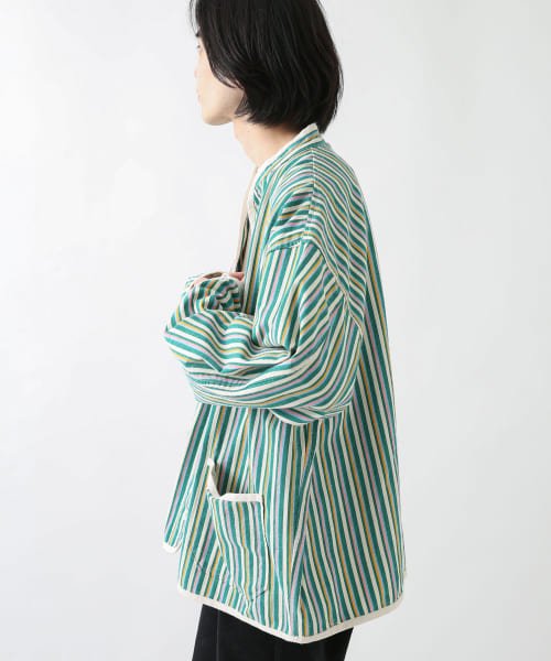 URBAN RESEARCH Sonny Label(アーバンリサーチサニーレーベル)/『別注』ARMY TWILL　Stripe Stand Collor Shirts/img05