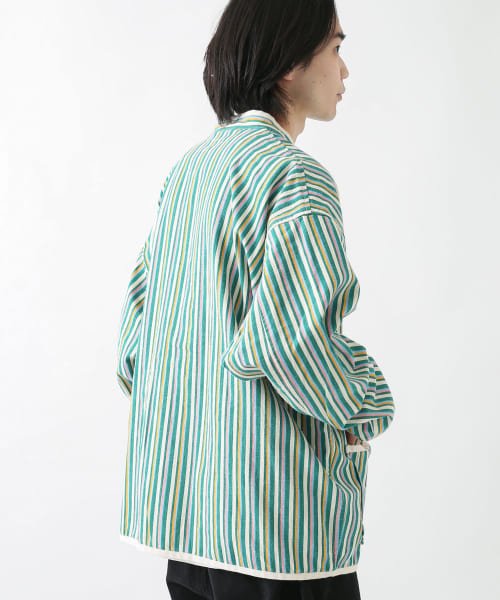 URBAN RESEARCH Sonny Label(アーバンリサーチサニーレーベル)/『別注』ARMY TWILL　Stripe Stand Collor Shirts/img06