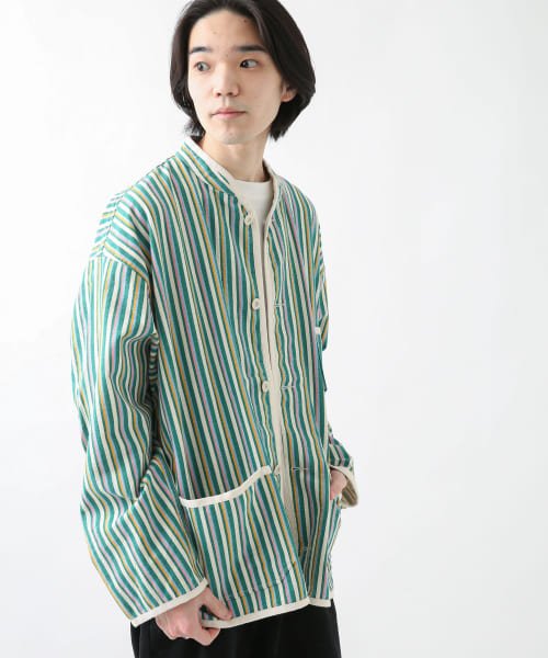 URBAN RESEARCH Sonny Label(アーバンリサーチサニーレーベル)/『別注』ARMY TWILL　Stripe Stand Collor Shirts/img07