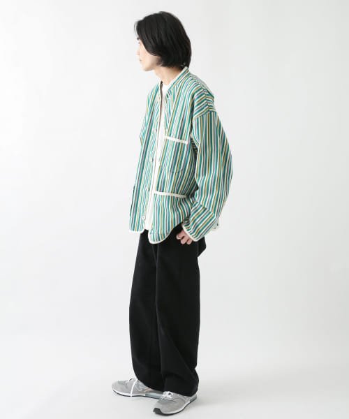 URBAN RESEARCH Sonny Label(アーバンリサーチサニーレーベル)/『別注』ARMY TWILL　Stripe Stand Collor Shirts/img09