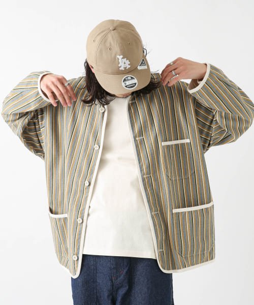 URBAN RESEARCH Sonny Label(アーバンリサーチサニーレーベル)/『別注』ARMY TWILL　Stripe Stand Collor Shirts/img22