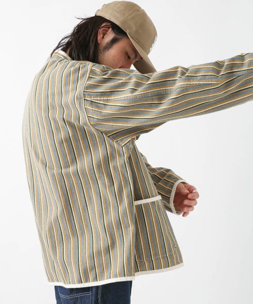 URBAN RESEARCH Sonny Label(アーバンリサーチサニーレーベル)/『別注』ARMY TWILL　Stripe Stand Collor Shirts/img24