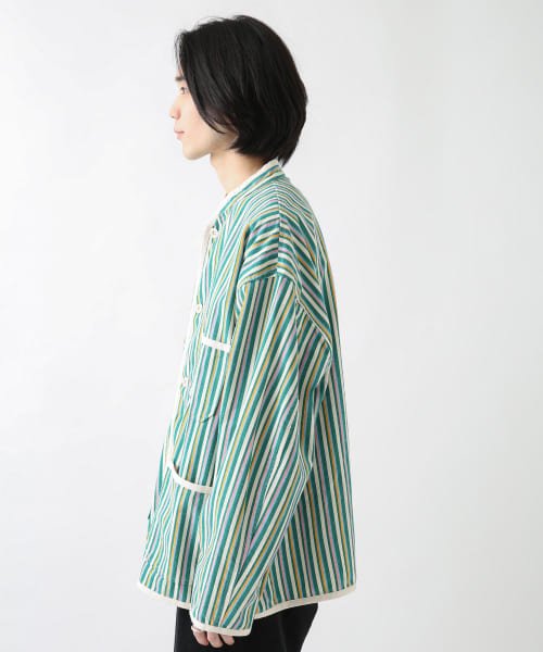 URBAN RESEARCH Sonny Label(アーバンリサーチサニーレーベル)/『別注』ARMY TWILL　Stripe Stand Collor Shirts/img31