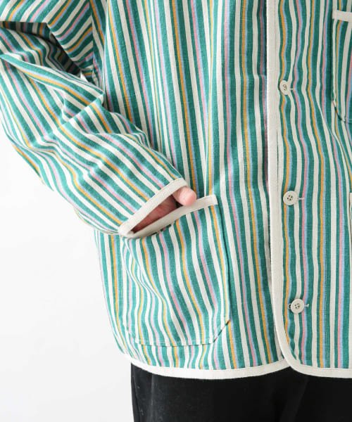 URBAN RESEARCH Sonny Label(アーバンリサーチサニーレーベル)/『別注』ARMY TWILL　Stripe Stand Collor Shirts/img34