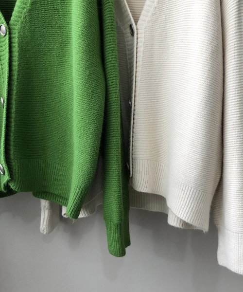 ARGO TOKYO(アルゴトウキョウ)/Spring Color Vneck Rib Knit Cardigan 25108 スプリングカラーVネックリブニットカーデイガン　ニットカーデイガン　ニット/img12