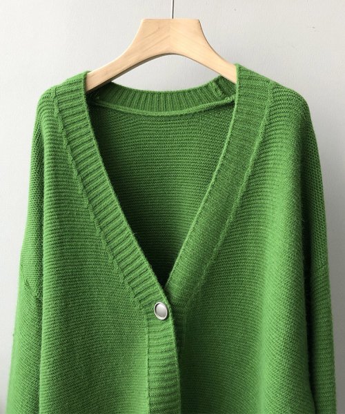 ARGO TOKYO(アルゴトウキョウ)/Spring Color Vneck Rib Knit Cardigan 25108 スプリングカラーVネックリブニットカーデイガン　ニットカーデイガン　ニット/img18